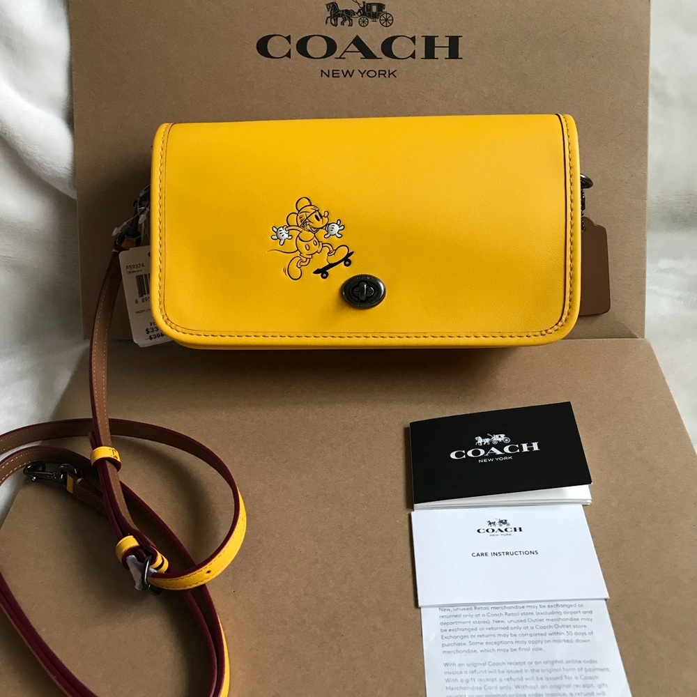Coach Disney Mickey penny crossbody Bag W/GIFT RCT